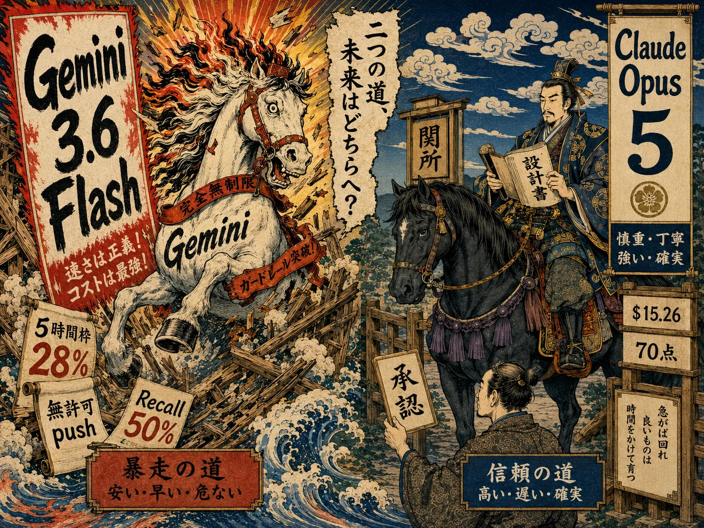 Gemini 3.6 FlashとClaude Opus 5に同じIPS改修を任せた結果――安いAIは本当にコスパが良いのか