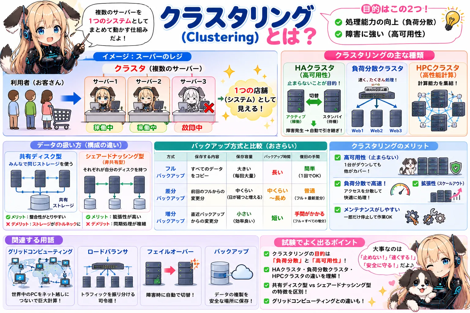 クラスタリングの解説（基本情報技術者シラバス用語）