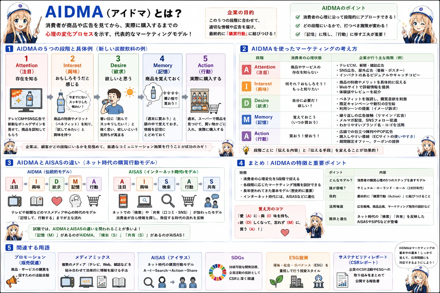 AIDMAの解説（ITパスポートシラバス用語）