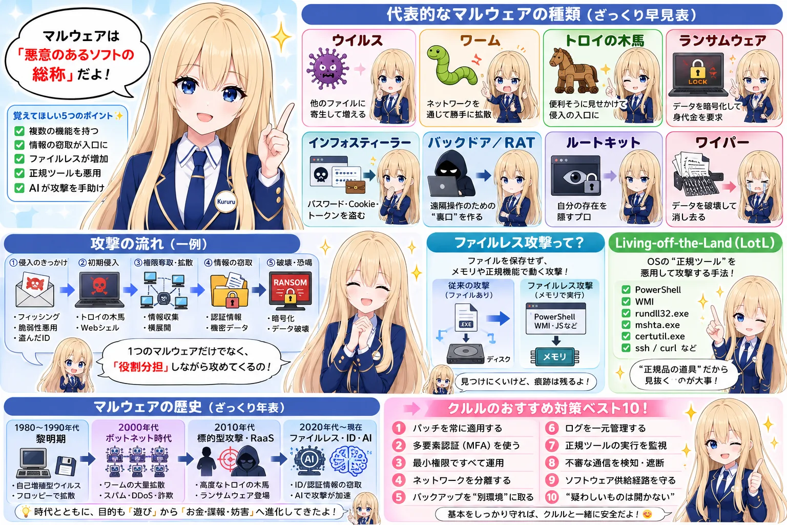 マルウェアとは？種類・歴史・最新のファイルレス攻撃とAI悪用まで徹底解説